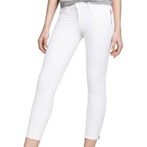 J Brand White Tali Ankle Cropped Jeans
